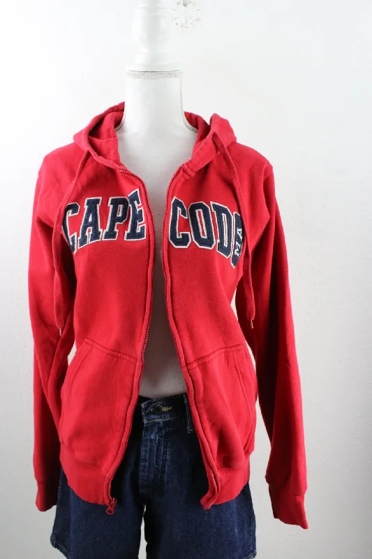 Vintage Capecod Hoodie (S) Cotton Hoodie Fleece Lining Warmth