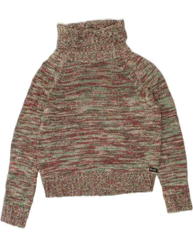 SALTROCK Womens Roll Neck Jumper Sweater UK 10 Small Multicoloured Flecked Notch Collar Peter Pan Collar Cowl Neck SALTROCK Womens Roll Neck Jumper Sweater UK 10 Small Multicoloured Flecked Notch Collar Peter Pan Collar Cowl Neck
