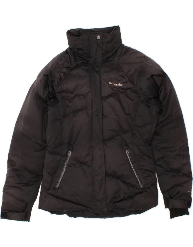COLUMBIA Womens Padded Jacket UK 14 Medium Black Polyester V-Neck Jacket Boat Neck Jacket Square Neck Jacket COLUMBIA Womens Padded Jacket UK 14 Medium Black Polyester V-Neck Jacket Boat Neck Jacket Square Neck Jacket