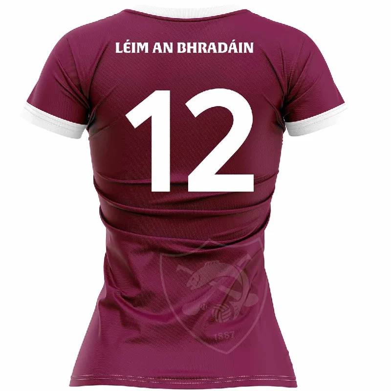 Mc Keever St Marys Camogie Leixlip Numbered Playing Jersey - Womens - Maroon Limited Edition Jersey Tee