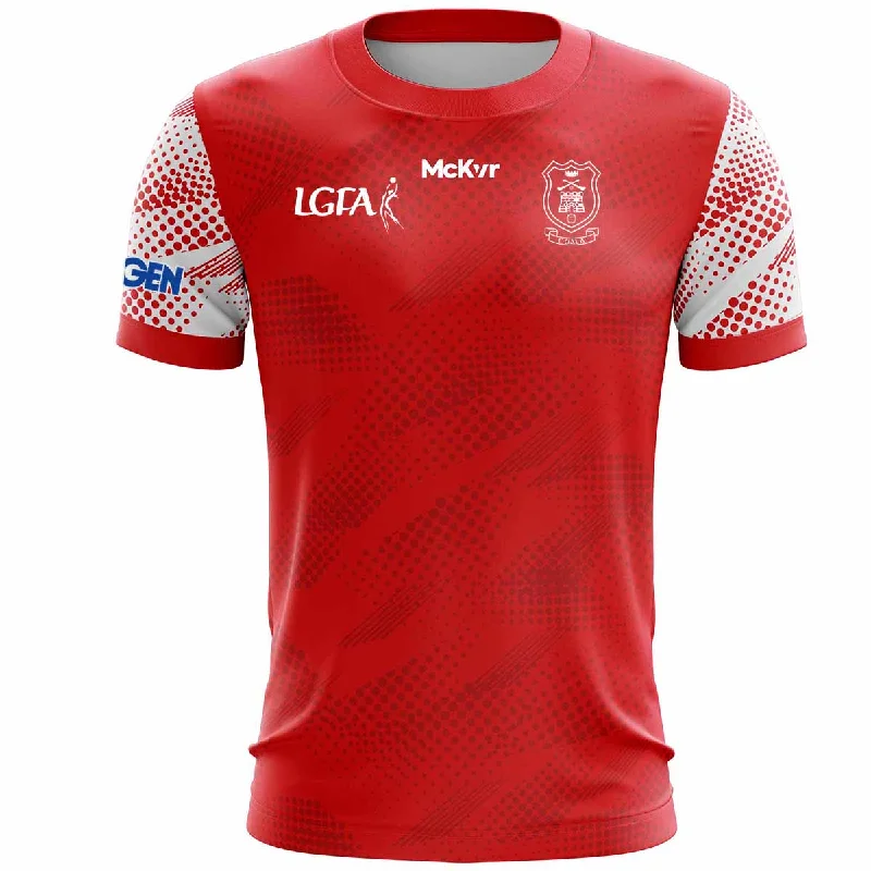 Mc Keever Cuala LGFA Training Jersey - Adult - Red Mustard Yellow Jersey Tee