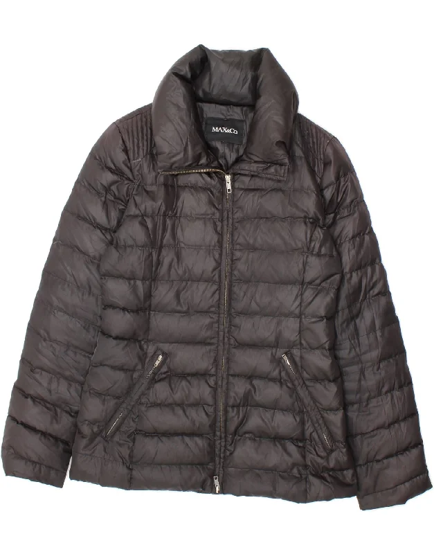 MAX & CO. Womens Padded Jacket UK 10 Small Black Polyester Satin Fabric Silk Fabric Chiffon Fabric MAX & CO. Womens Padded Jacket UK 10 Small Black Polyester Satin Fabric Silk Fabric Chiffon Fabric