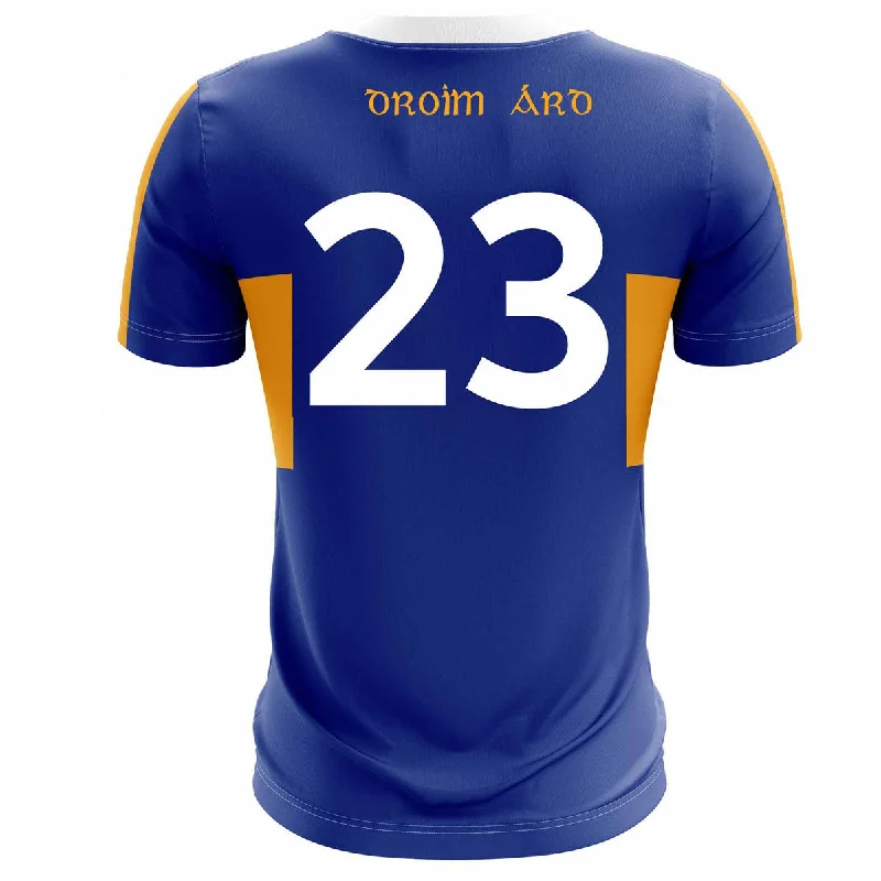 Mc Keever Dromard GAA Numbered Home Jersey - Adult - Royal Player Fit Bamboo Jersey Tee