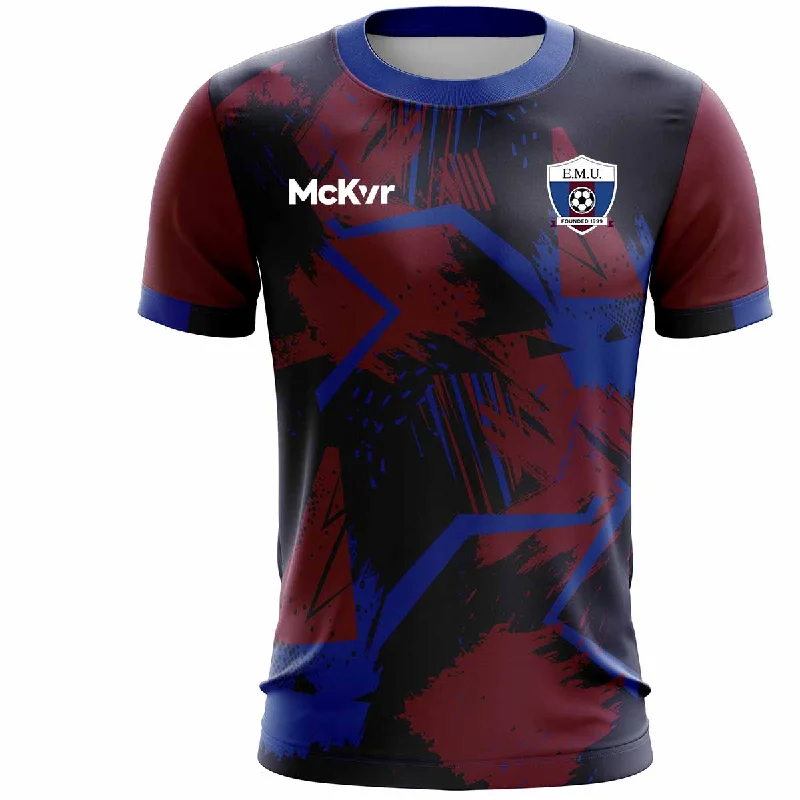 Mc Keever East Meath United FC Training Jersey - Womens - Navy/Maroon/Blue Jet Black Jersey Tee