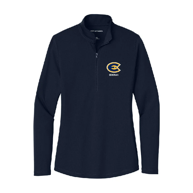UW Eau Claire - NCAA Women's Soccer : Emma Donovan - Women's Lightweight Quarter Zip Jacket Boat Neck Shawl Collar Notched Collar UW Eau Claire - NCAA Women's Soccer : Emma Donovan - Women's Lightweight Quarter Zip Jacket Boat Neck Shawl Collar Notched Collar