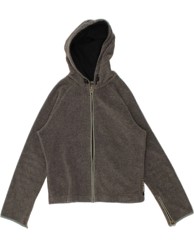 THINK PINK Womens Hooded Fleece Jacket UK 14 Medium Grey Polyester Embroidered Jacket Appliqued Jacket Beaded Jacket THINK PINK Womens Hooded Fleece Jacket UK 14 Medium Grey Polyester Embroidered Jacket Appliqued Jacket Beaded Jacket