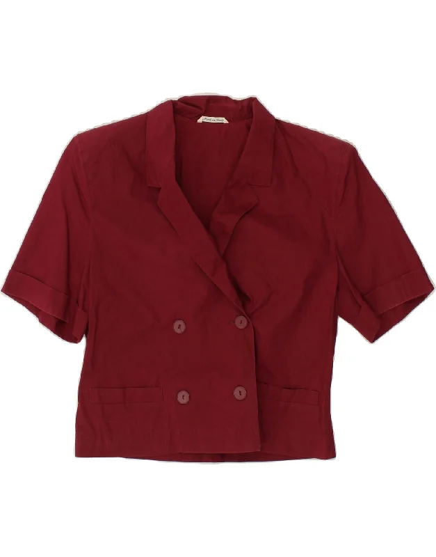 PENNY BLACK Womens Crop Double Breasted Blazer Jacket UK 12 Medium Maroon Lace Jacket Ribbed Jacket Sequined Jacket PENNY BLACK Womens Crop Double Breasted Blazer Jacket UK 12 Medium Maroon Lace Jacket Ribbed Jacket Sequined Jacket