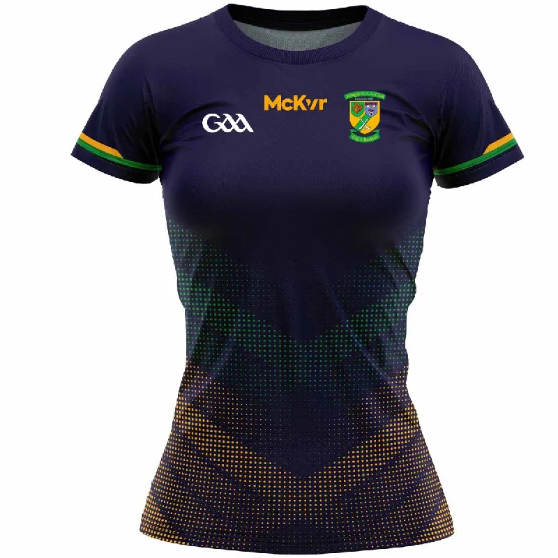 Mc Keever Faughs GAA Training Jersey - Womens - Navy Design 1 One Shoulder Jersey Shirt