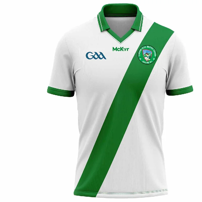 Mc Keever Moycullen GAA Away Jersey - Adult - White Summer Jersey Tee