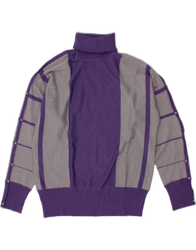 CASTLE OF IRELAND Womens Roll Neck Jumper Sweater UK 14 Medium Purple Chenille Fabric Brocade Fabric Lace Fabric CASTLE OF IRELAND Womens Roll Neck Jumper Sweater UK 14 Medium Purple Chenille Fabric Brocade Fabric Lace Fabric