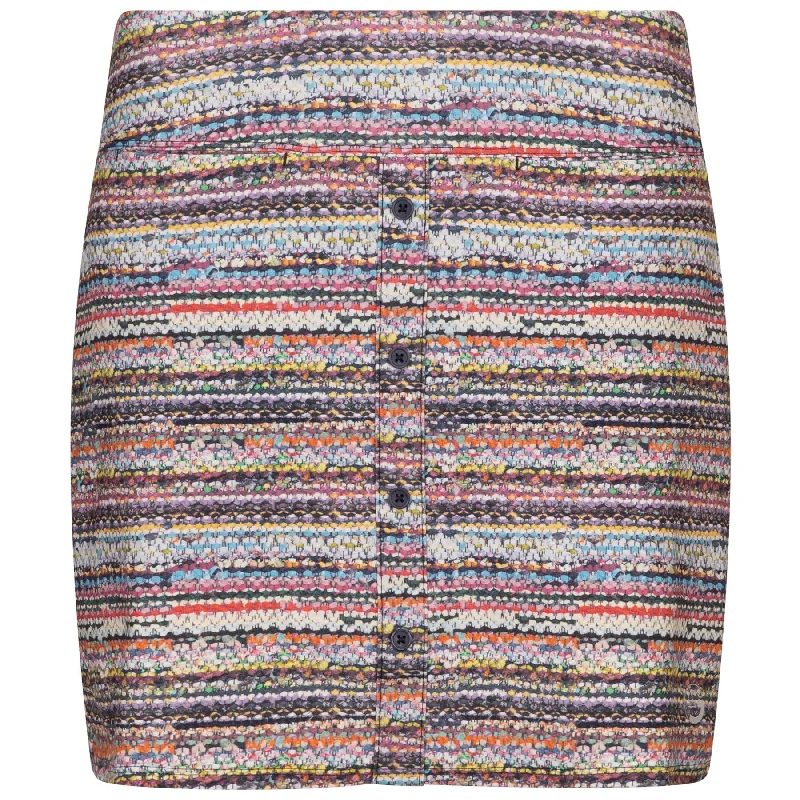 Womens CF Button Placket Skirt Boucle Print - SS24 silk skirt sleek