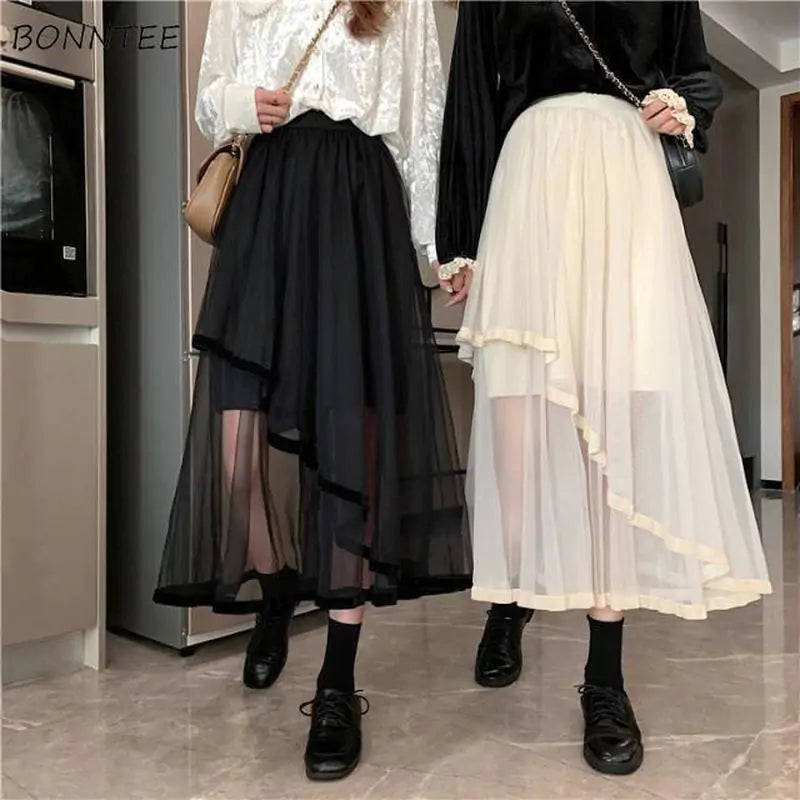 Women Solid Korean Style Women Skirt leather skirt modern