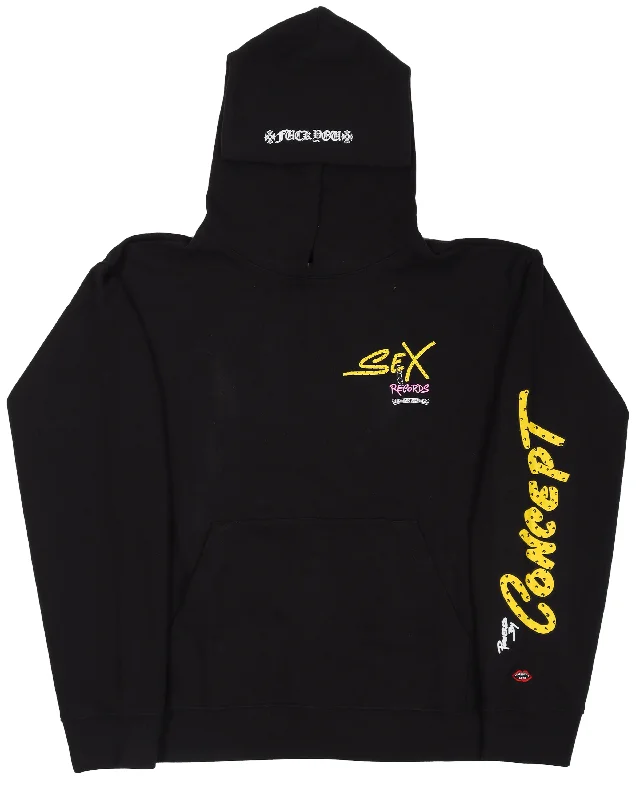 Matty Boy Sex Records Hoodie Hoodie with Monochrome Minimalist Simple