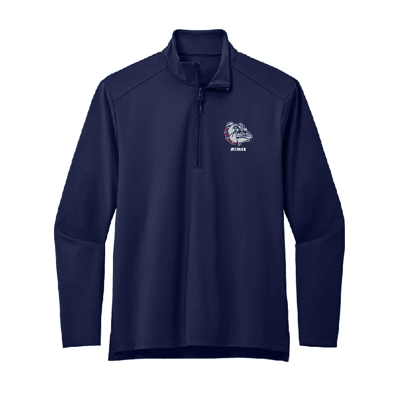 Gonzaga - NCAA Women's Soccer : Makayla Werner - Premium Quarter Zip Jacket Stand-Up Collar Roll-Neck Collar Turtle Neck Gonzaga - NCAA Women's Soccer : Makayla Werner - Premium Quarter Zip Jacket Stand-Up Collar Roll-Neck Collar Turtle Neck