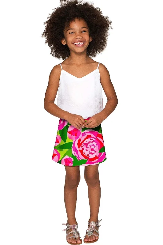 Pink Vibes Aria A-Line Skirt - Girls lace skirt elegant