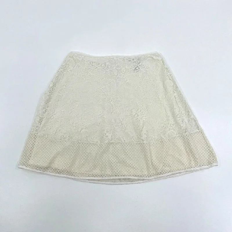 Women's Studio253 White Lace Short Skirt Zip Closure - Size Large corduroy skirt cozy