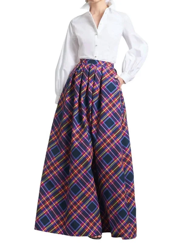 Ava Skirt In Party Plaid pencil skirt chic