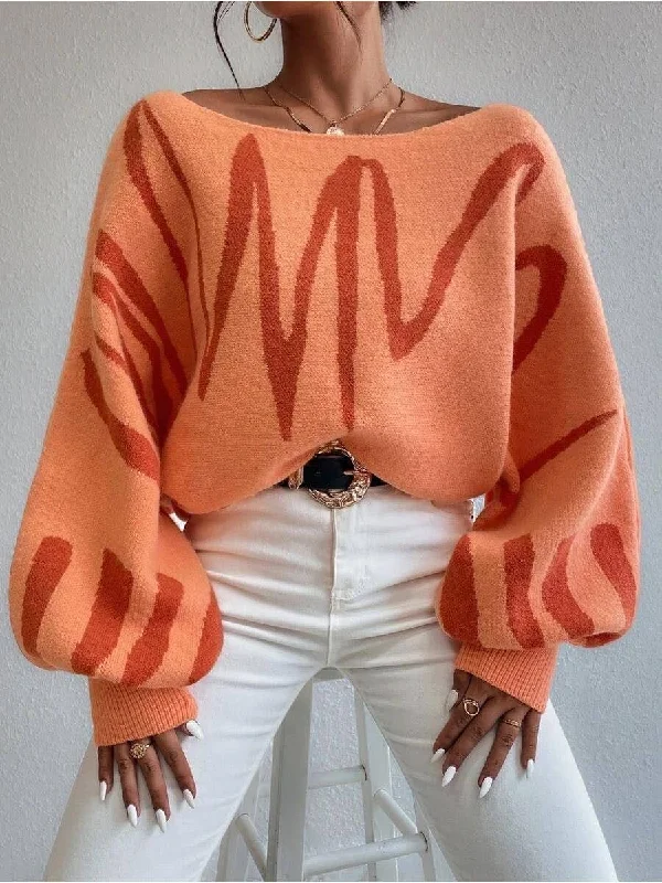 Oversized Balloon Sleeve Sweater Wool Sweater Cotton Sweater Cashmere Sweater