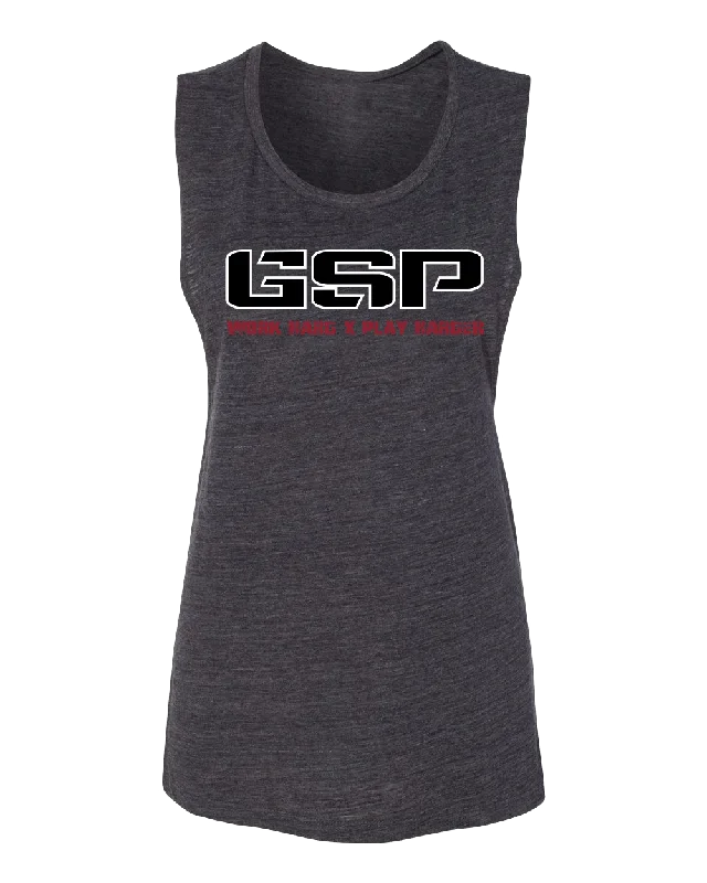 GSP Work Hard Play Harder Womens Muscle Tank - GSP scoop neck tank