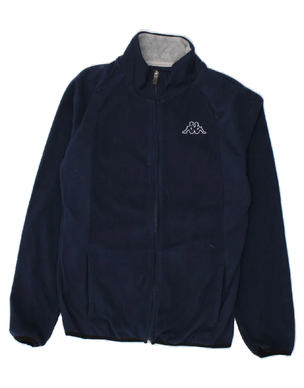 KAPPA Womens Fleece Jacket UK 12 Medium Navy Blue Polyester Print Jacket Jacquard Jacket Embroidered Jacket KAPPA Womens Fleece Jacket UK 12 Medium Navy Blue Polyester Print Jacket Jacquard Jacket Embroidered Jacket