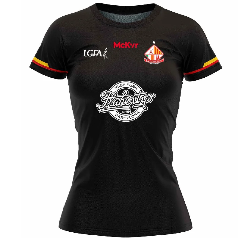 Mc Keever Barcelona Gaels LGFA Training Jersey - Womens - Black Off Shoulder Jersey Top