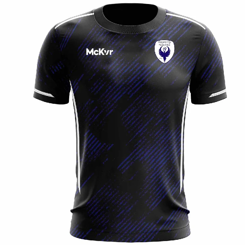 Mc Keever Craigavon City FC Training Jersey - Adult - Black/Blue Player Fit Jet Black Jersey Tee