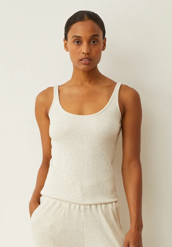 Brushed Rib Tank mesh tank top