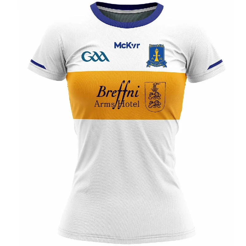 Mc Keever Dromard GAA Away Jersey - Womens - White Modern Jersey Tee