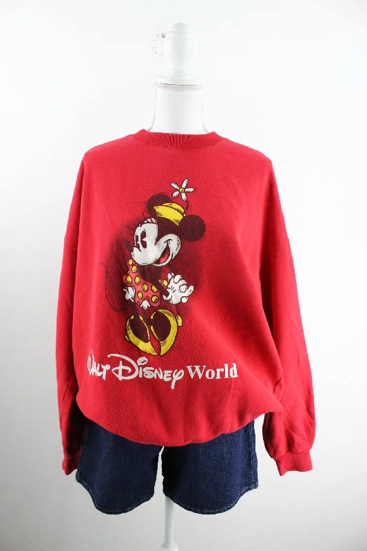 Vintage Minnie Mouse Sweatshirt (XXL) Hoodie Jacket Zipper Layering