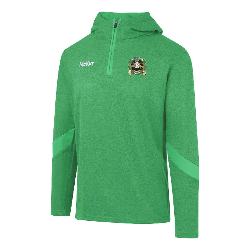 Mc Keever Hertfordshire GAA Core 22 1/4 Zip Hoodie - Adult - Green Hoodie with Hem Raw Edge Edgy Unfinished Mc Keever Hertfordshire GAA Core 22 1/4 Zip Hoodie - Adult - Green Hoodie with Hem Raw Edge Edgy Unfinished
