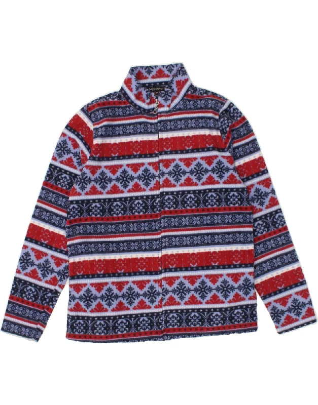 VINTAGE Womens Fleece Jacket UK 14 Medium Blue Fair Isle Nylon Jacket Polyester Jacket Spandex Jacket VINTAGE Womens Fleece Jacket UK 14 Medium Blue Fair Isle Nylon Jacket Polyester Jacket Spandex Jacket