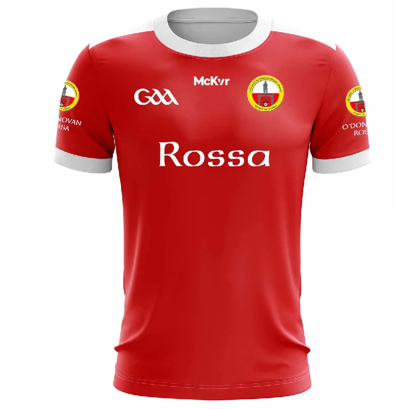 Mc Keever O'Donovan Rossa GAA Playing Jersey - Womens - Red/White Cotton Jersey Tee