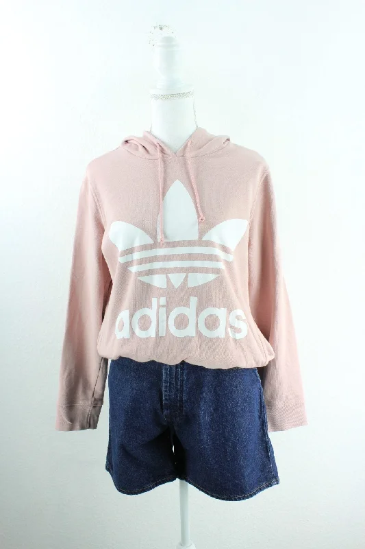 Vintage Pink Adidas Hoodie (S) Hoodie with Tie-Dye Psychedelic Retro