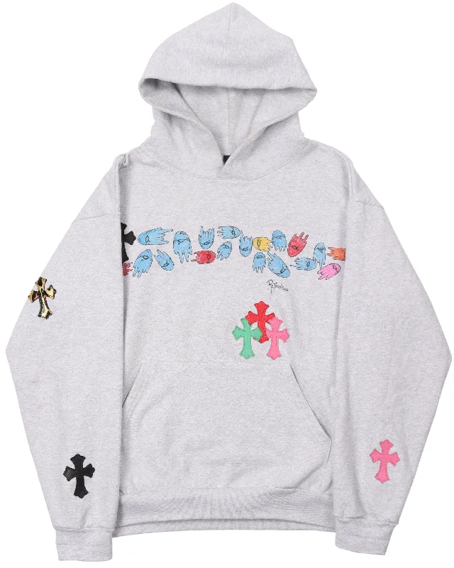 Matty Boy Cross Patch Hoodie Hoodie with Emblem Brand Identity