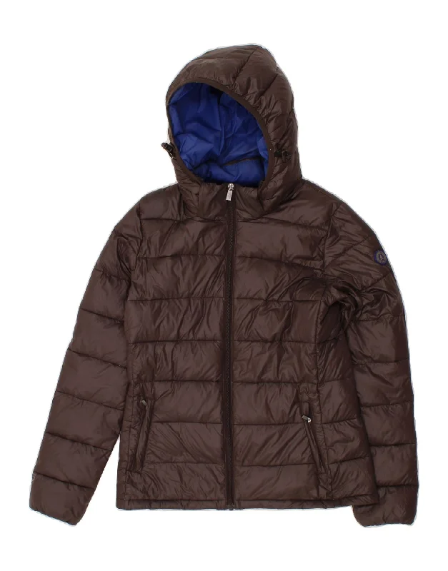 BEST COMPANY Womens Hooded Padded Jacket UK 12 Medium Brown Jersey Jacket Tulle Jacket Batik Jacket BEST COMPANY Womens Hooded Padded Jacket UK 12 Medium Brown Jersey Jacket Tulle Jacket Batik Jacket