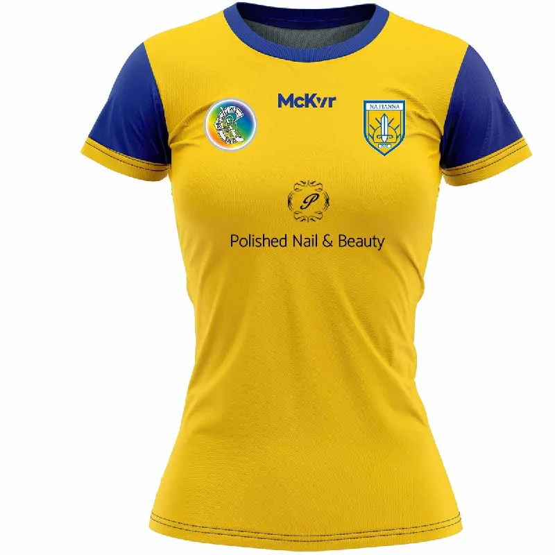 Mc Keever Na Fianna Camogie Dublin Match Jersey - Womens - Yellow Retro Jersey Tee