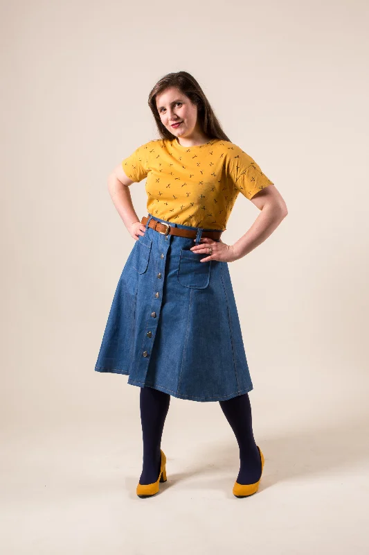 My Handmade Wardrobe Button Up Skirt PDF Pattern wool skirt warm