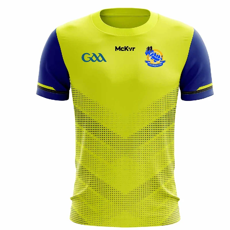 Mc Keever Aughawillan GAA Training Jersey - Adult - Yellow Player Fit Fashion Jersey Blouse