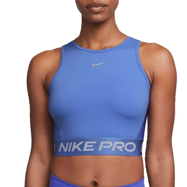 Nike Womens Dri-Fit Cropped Tank Top peach tank top