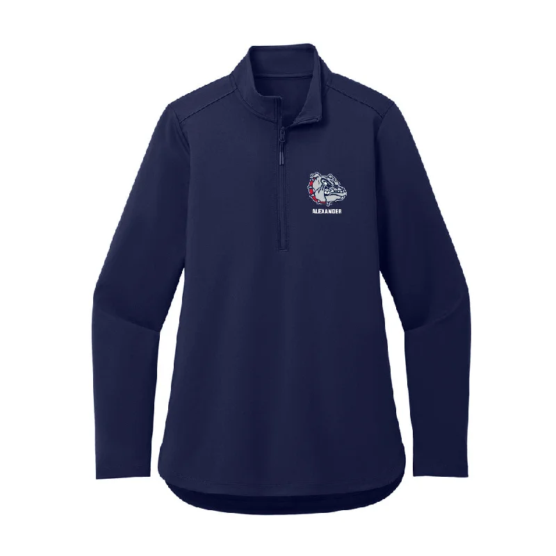 Gonzaga - NCAA Women's Soccer : Paige Alexander - Women's Premium Quarter Zip Jacket Knit Fabric Woven Fabric Fleece Fabric Gonzaga - NCAA Women's Soccer : Paige Alexander - Women's Premium Quarter Zip Jacket Knit Fabric Woven Fabric Fleece Fabric