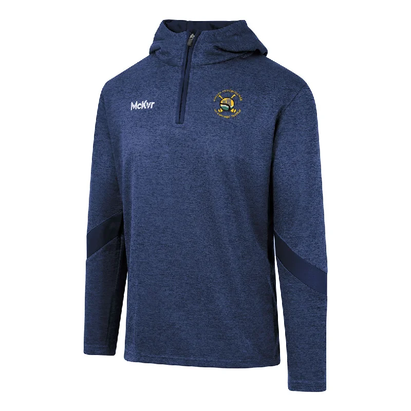 Mc Keever Blackrock Camogie Core 22 1/4 Zip Hoodie - Adult - Navy Hoodie with Typography Text Message Mc Keever Blackrock Camogie Core 22 1/4 Zip Hoodie - Adult - Navy Hoodie with Typography Text Message