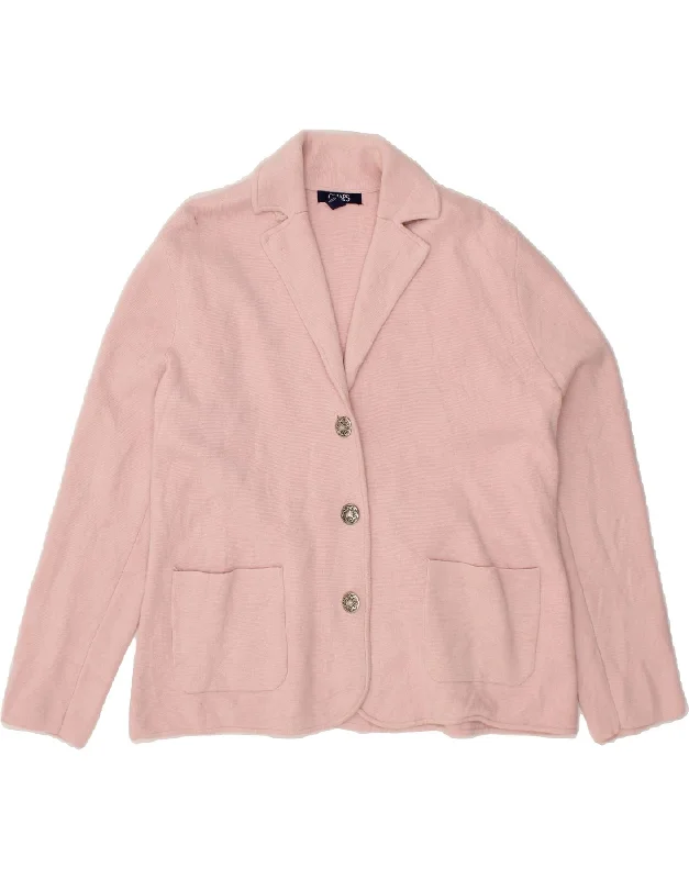 CHAPS Womens 3 Button Blazer Jacket UK 16 Large Pink Cotton Satin Jacket Silk Jacket Chiffon Jacket CHAPS Womens 3 Button Blazer Jacket UK 16 Large Pink Cotton Satin Jacket Silk Jacket Chiffon Jacket