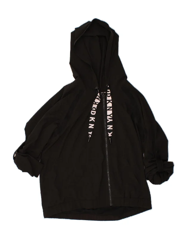 DKNY Womens Graphic Zip Hoodie Sweater UK 16 Large Black Polyester Plaid Sweater Polka Dot Checkered DKNY Womens Graphic Zip Hoodie Sweater UK 16 Large Black Polyester Plaid Sweater Polka Dot Checkered