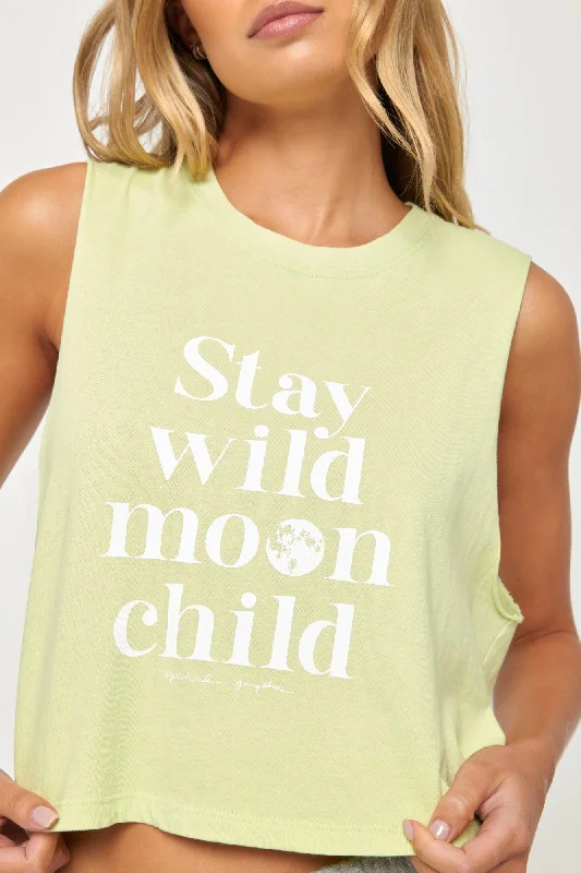 Moon Child Crop Tank flexible tank top