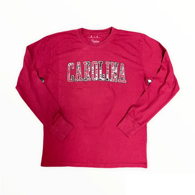 Carolina Gamecocks Jersey L/S Campus Tie Dye Tee Burgundy Jersey Tee