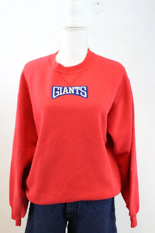 Vintage Red Giants Sweatshirt Hoodie with Thumb Holes Functional Cozy