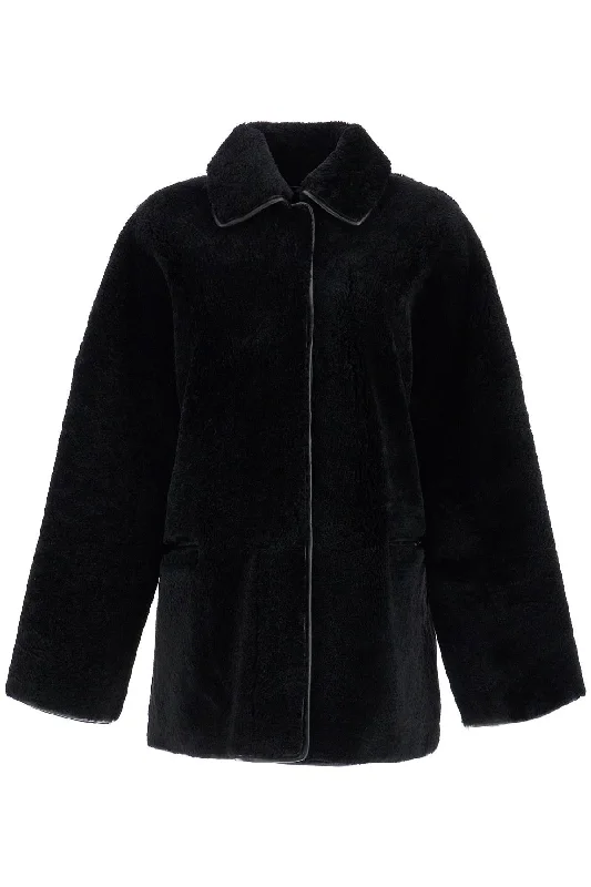 black lambskin oversized shirt-jacket 244 WRO0135 LE0080 BLACK Belted Jacket Elasticated Jacket Padded Jacket black lambskin oversized shirt-jacket 244 WRO0135 LE0080 BLACK Belted Jacket Elasticated Jacket Padded Jacket