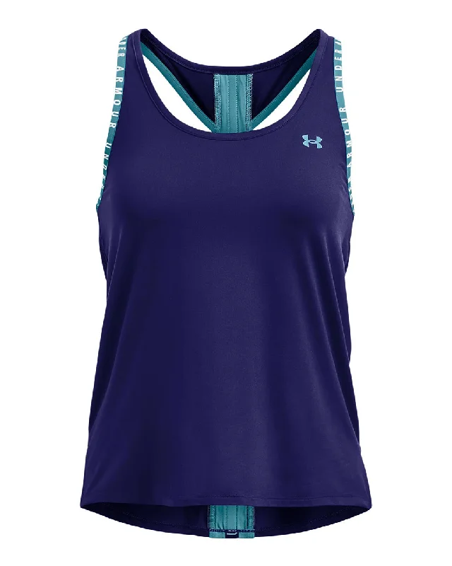 Under Armour Womens Knockout Mesh Back Tank Top gold tank top