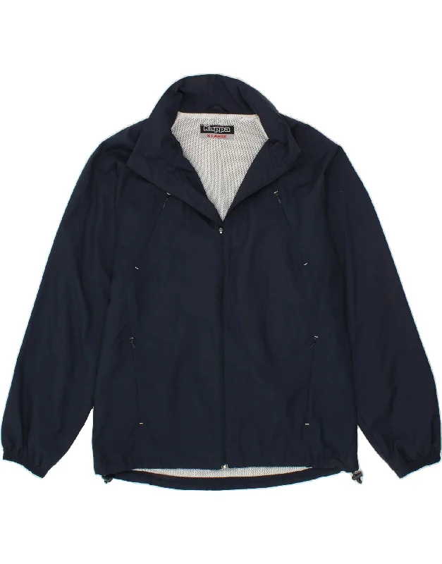 KAPPA Womens Hooded Rain Jacket UK 42 XL Navy Blue Polyester Satin Jacket Silk Jacket Chiffon Jacket KAPPA Womens Hooded Rain Jacket UK 42 XL Navy Blue Polyester Satin Jacket Silk Jacket Chiffon Jacket