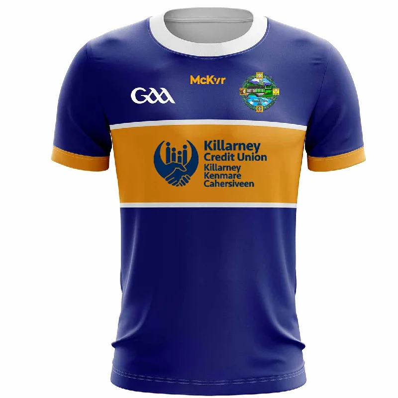 Mc Keever Glenflesk GAA Playing Jersey - Adult - Royal/Amber Long Sleeve Jersey Tee